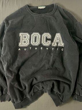 Vintage 90s Boca Authentic Sweater Crewneck Men’s Large Gray Made In Canada